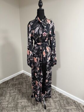 Gato Recato Loette Fall Flowy Crossed
Collar Dress